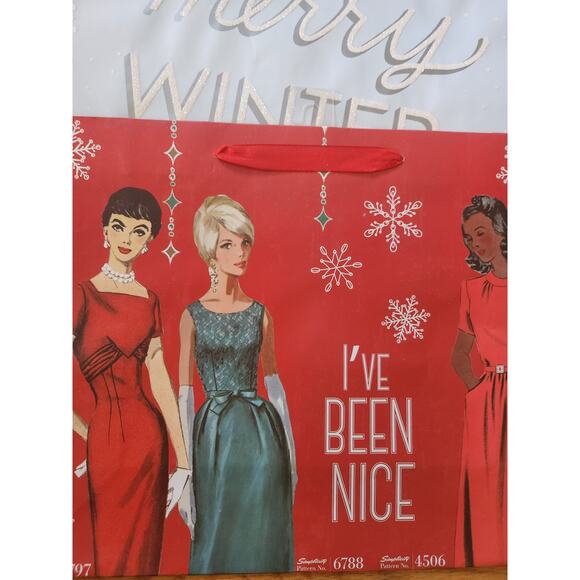 New 4 gift bags vintage patterns - Picture 3 of 4